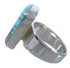 High Quality Turquoise Inlay Silver Ring Size 6-3/4 EX40353